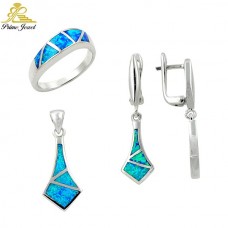 Gümüş Taşlı Set